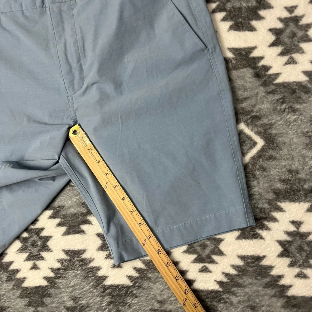 Faherty All Day Shorts Mens 30 Light Blue Hybrid Stretch MSC0012 Quick Dry